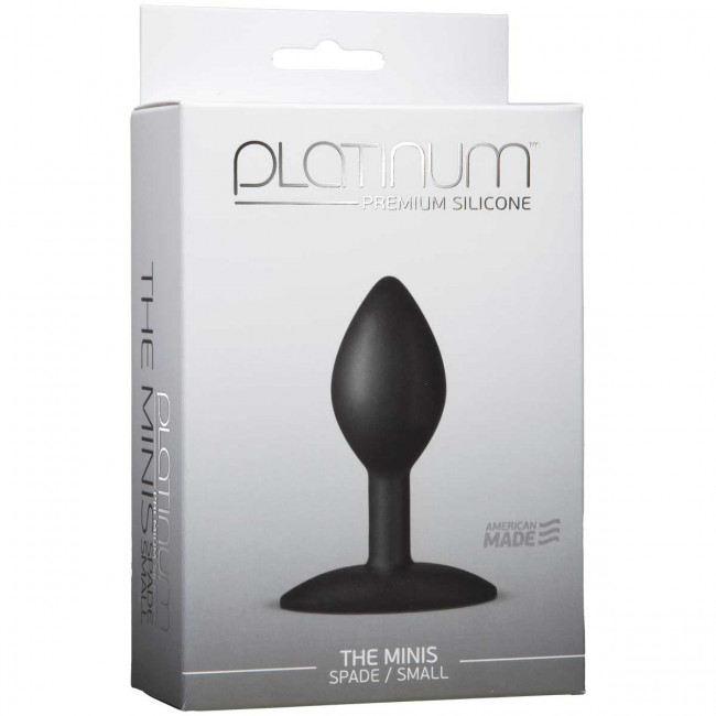 Черная анальная пробка Platinum Premium Silicone - The Minis Spade Small - Black S, Doc Johnson