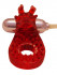 Красное эрекционное кольцо со съемным виброэлементом Bulls Eye Ring, Toy Joy