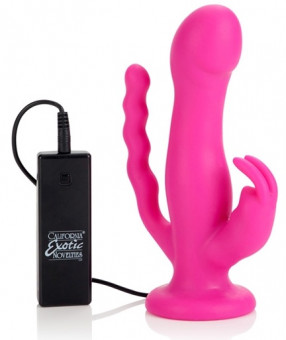 Вибромассажер с тройной стимуляцией, California Exotic Novelties