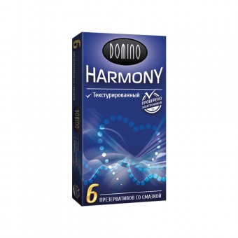 Текстурированные презервативы Domino Harmony - 6 шт., Domino