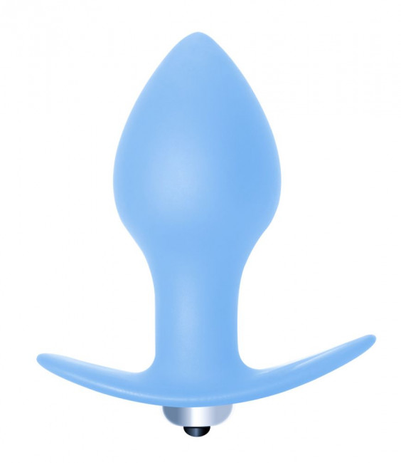 Голубая анальная вибропробка Bulb Anal Plug - 10 см., Lola toys Голубая анальная вибропробка Bulb Anal Plug - 10 см., Lola toys