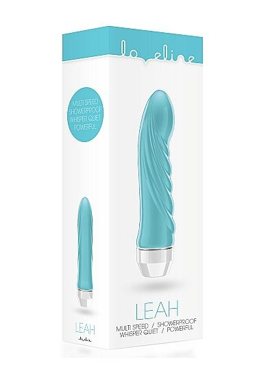 Бирюзовый вибратор со складочками Leah - 15 см., Shots Media BV Бирюзовый вибратор со складочками Leah - 15 см., Shots Media BV