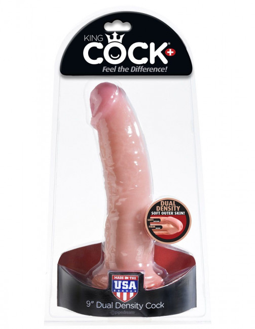 Телесный фаллоимитатор Dual Density 9" Cock - 22,9 см., Pipedream
