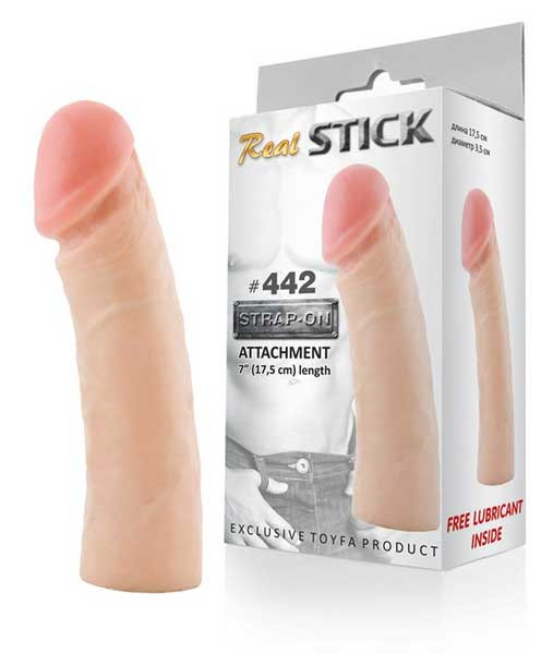 Фаллоимитатор-насадка RealStick #442 - 17,5 см., ToyFa