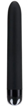 Черный гладкий вибромассажер Aqua Silk - 15,5 см.