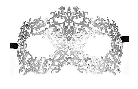 Серебристая металлическая маска Forrest Queen Masquerade, Shots Media BV