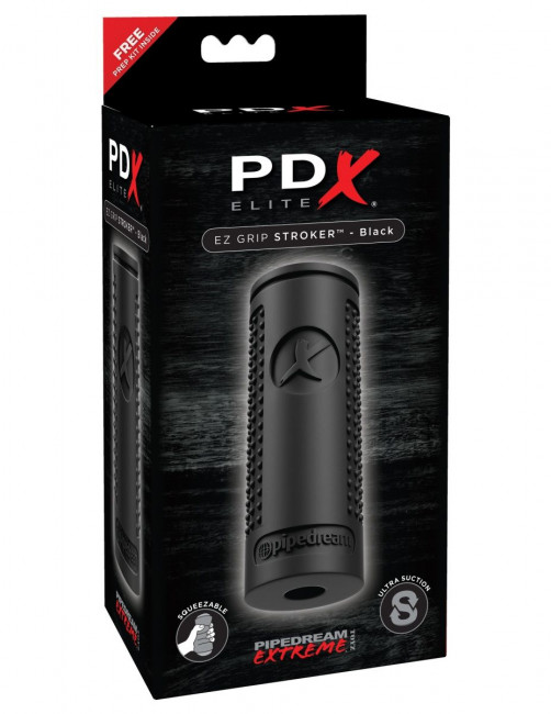 Черный мастурбатор EZ Grip Stroker, Pipedream