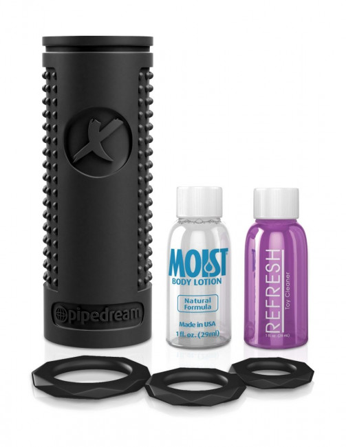 Черный мастурбатор EZ Grip Stroker, Pipedream