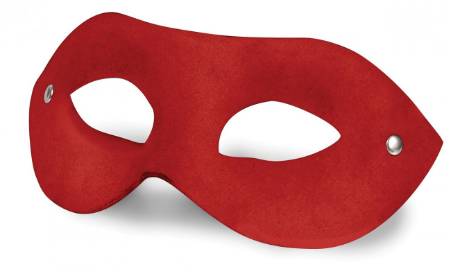 Красная замшевая маска на глаза Leather Mask, Shots Media BV Красная замшевая маска на глаза Leather Mask, Shots Media BV