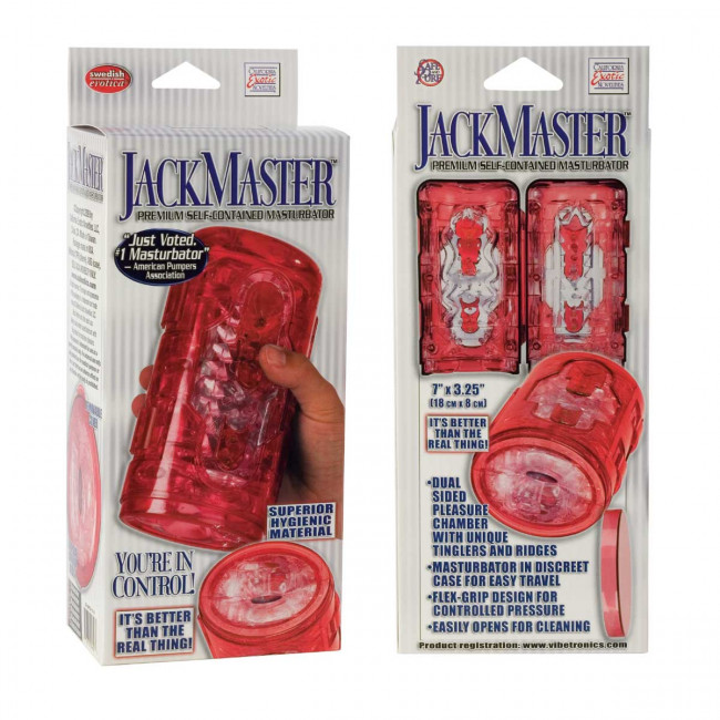 Красный гелевый супер-мастурбатор JackMaster Masturbator, California Exotic Novelties