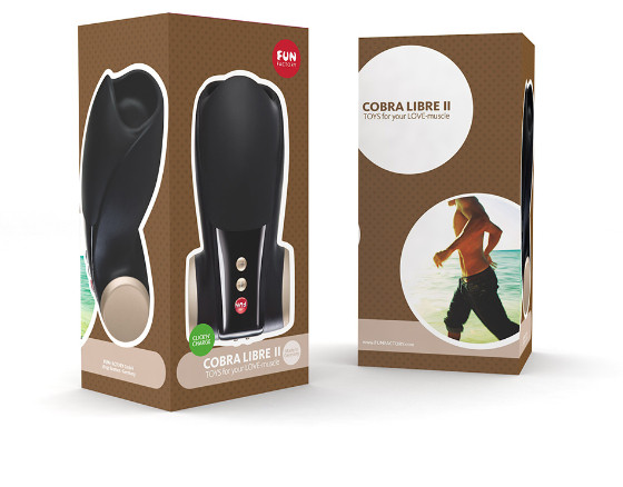 Чёрный вибромастурбатор Cobra Libre 2, Fun Factory