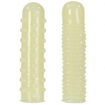 Двусторонняя, светящаяся в темноте насадка Glow in the Dark Reversible Sleeve - 14 см., California Exotic Novelties