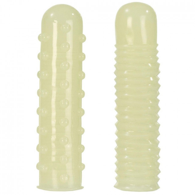 Двусторонняя, светящаяся в темноте насадка Glow in the Dark Reversible Sleeve - 14 см., California Exotic Novelties