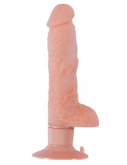Телесный вибратор-реалистик на присоске REALSTUFF 7INCH VIBRATOR - 17,8 см., Dream Toys
