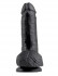 Чёрный фаллоимитатор с мошонкой 7" Cock with Balls - 19,4 см., Pipedream