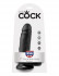 Чёрный фаллоимитатор с мошонкой 7" Cock with Balls - 19,4 см., Pipedream