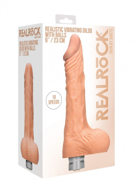 Телесный вибратор Vibrating Dildo With Balls - 25 см. Телесный вибратор Vibrating Dildo With Balls - 25 см.