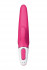 Ярко-розовый вибратор  Satisfyer Vibes Mr. Rabbit с клиторальным отростком - 22,1 см., Satisfyer