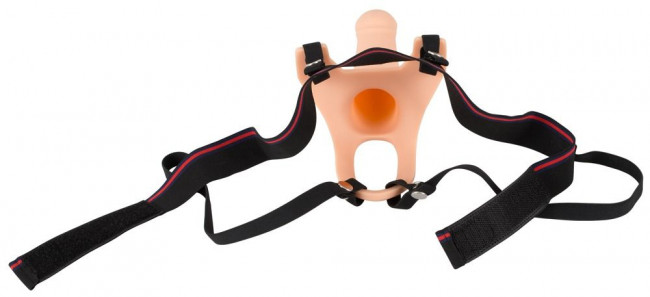 Силиконовый полый страпон на ремнях Silicone Strap-on - 16 см. Силиконовый полый страпон на ремнях Silicone Strap-on - 16 см.