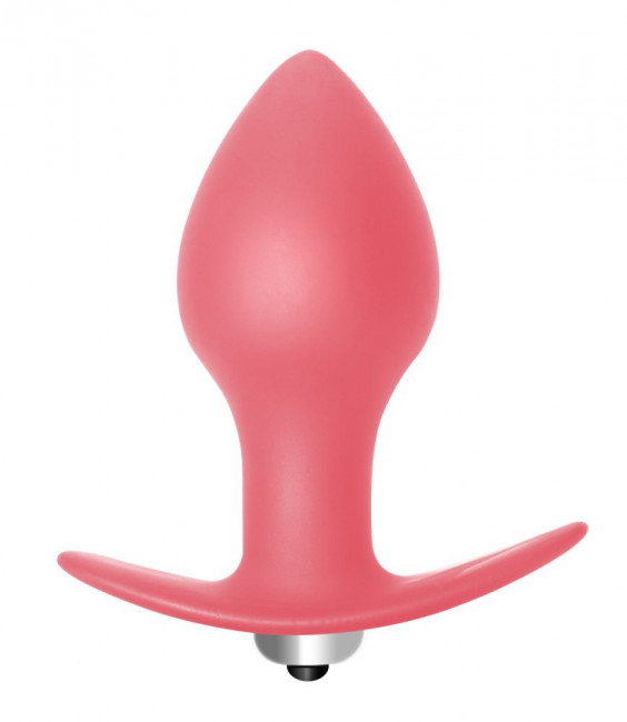 Розовая анальная вибропробка Bulb Anal Plug - 10 см., Lola toys