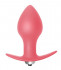 Розовая анальная вибропробка Bulb Anal Plug - 10 см., Lola toys