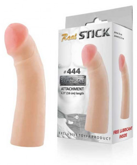 Фаллоимитатор-насадка RealStick #444 телесного цвета - 16 см., ToyFa
