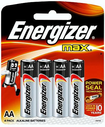 Батарейки Energizer MAX E91/AA 1,5V - 4 шт., Energizer Батарейки Energizer MAX E91/AA 1,5V - 4 шт., Energizer