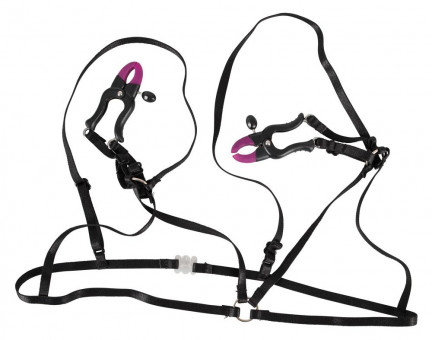 Декоративный бюстгальтер с зажимами на соски Bra with silicone nipple clamps, Orion