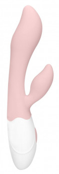 Розовый G-spot вибратор Sunset со стимулятором клитора - 20 см., Shots Media BV