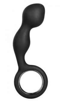 Черный анальный стимулятор Silicone Booty Exciter - 10,75 см., California Exotic Novelties