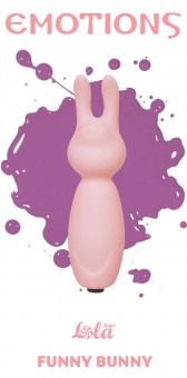 Розовый мини-вибратор с ушками Emotions Funny Bunny Light pink, Lola toys