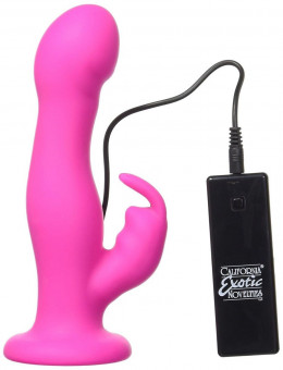 Вибромассажёр-насадка 10-Function Silicone Love Rider Jack Rabbit - 19 см., California Exotic Novelties