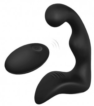 Черный вибромассажер простаты REMOTE BOOTY PLEASER , Dream Toys