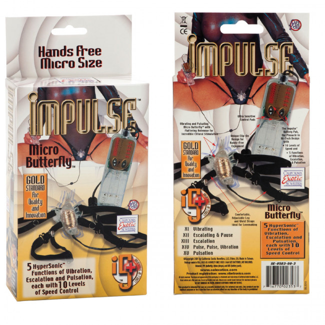 Вибробабочка на ремешках Impulce, California Exotic Novelties