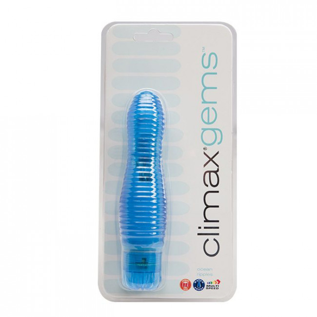 Ребристый мини-вибратор Climax Gems Ocean Ripples - 16 см., Topco Sales