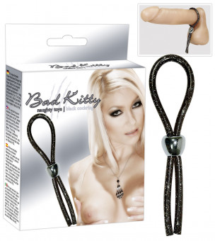 Чёрное эрекционное лассо Bad Kitty Ring , Orion