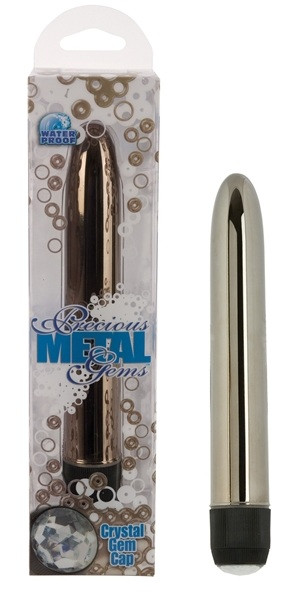 Стальной водонепроницаемый вибратор PRECIOUS METAL GEMS, California Exotic Novelties