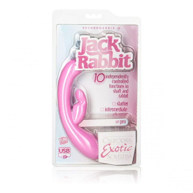 Перезаряжаемый вибратор Rechargeable G Jack Rabbit - 16,5 см., California Exotic Novelties