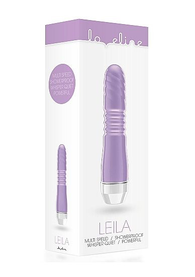 Фиолетовый вибратор Leila с рёбрышками посередине - 15 см., Shots Media BV