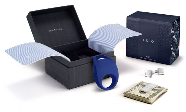 Синее эрекционное кольцо с вибрацией Pino Federal Blue, Lelo
