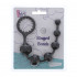 Черная анальная цепочка с шишечками RINGED BEADS - 23 см., Dream Toys Черная анальная цепочка с шишечками RINGED BEADS - 23 см., Dream Toys