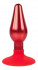 Красная конусовидная анальная пробка - 10 см., Bior toys