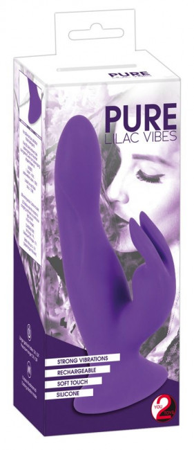 Фиолетовый силиконовый вибратор типа rabbit Pure Lilac Vibes Rabbit - 18 см., Orion