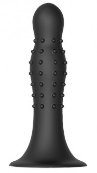 Черный анальный стимулятор NUBBED PLUG - 13,5 см., Dream Toys