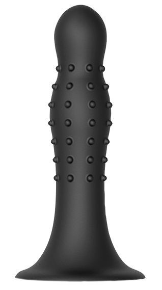 Черный анальный стимулятор NUBBED PLUG - 13,5 см., Dream Toys