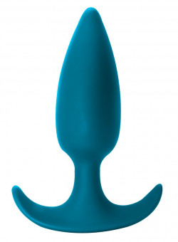 Бирюзовая анальная пробка Delight - 10,5 см., Lola toys