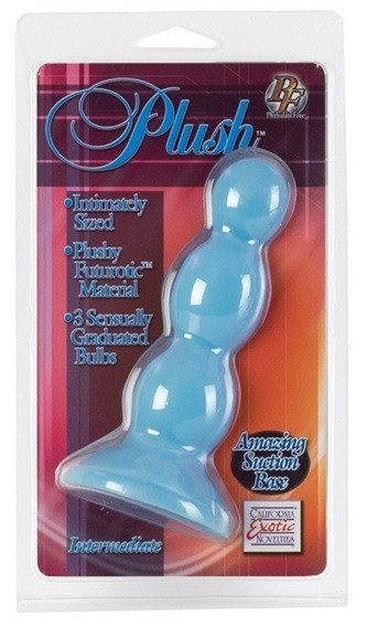 Голубая анальная втулка PLUSH, California Exotic Novelties