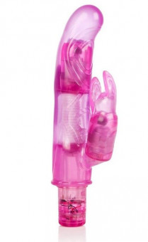 Розовый вибромассажер 10-Function Bendie Bounding Bunny Vibes - 22,8 см., California Exotic Novelties