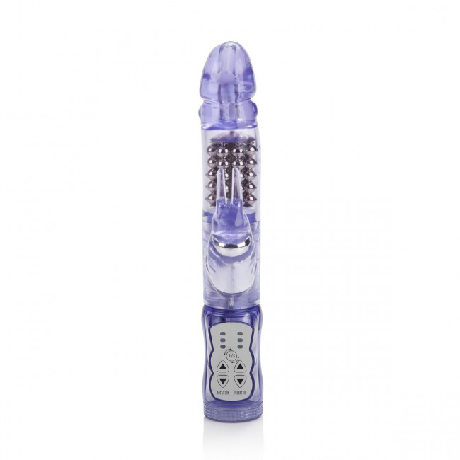 Фиолетовый вибромассажер Waterproof Jack Rabbit - 22 см., California Exotic Novelties Фиолетовый вибромассажер Waterproof Jack Rabbit - 22 см., California Exotic Novelties