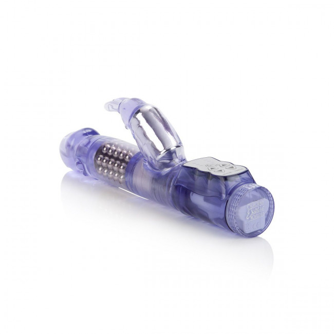 Фиолетовый вибромассажер Waterproof Jack Rabbit - 22 см., California Exotic Novelties